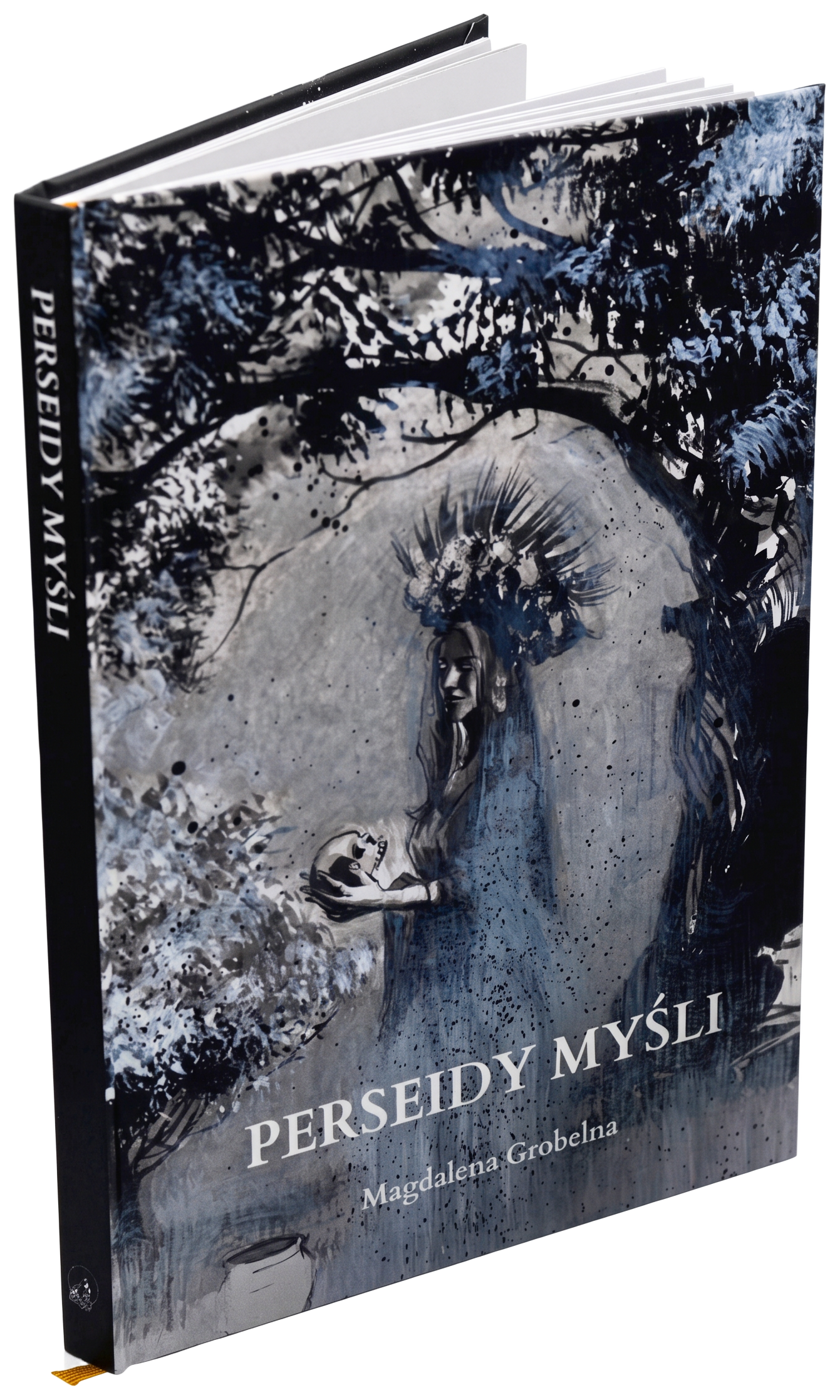 Tomik poezji „Perseidy myśli” Magdaleny Grobelnej w twardej oprawie